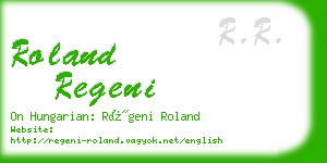 roland regeni business card
